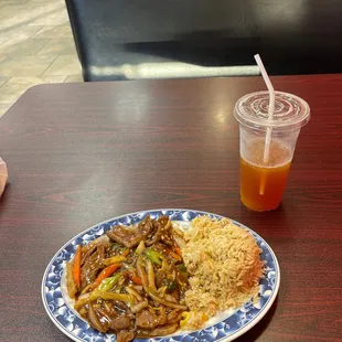Beef Pork Chow Mein Large Entree