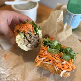 Pork Bahn Mi with Cabbage Soup