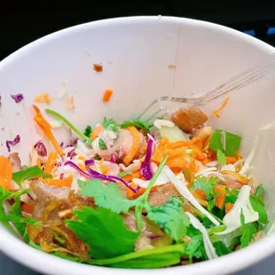 Cabbage salad with chicken