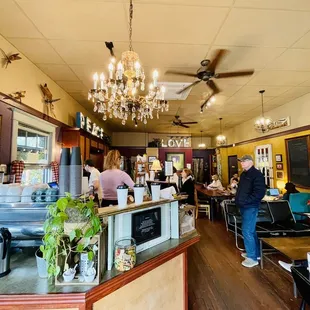 the interior of the restaurant