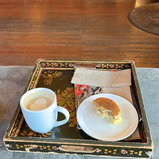 My breakfast and coffee.