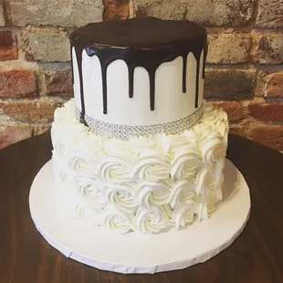 a chocolate drip cake