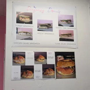 Sandwich menu
