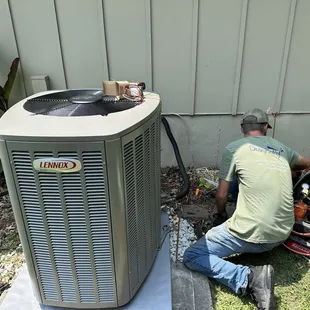 Getting her ready to take on the heat!