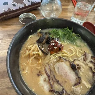 Miso happy with chili oil on side