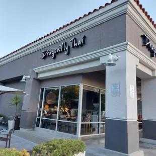 the front of the restaurant