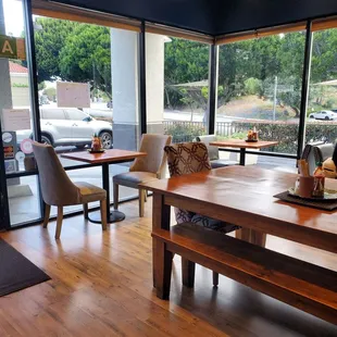 a view of the restaurant from the dining room