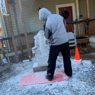 Ice carving first Saturday in December