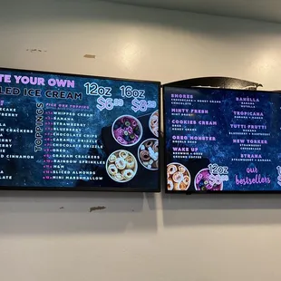 menu and prices