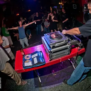 a dj at a party