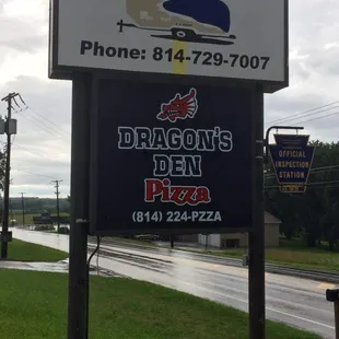 a sign for a restaurant