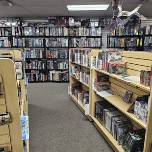 Random picture of some of the games sold at Dragon&apos;s Lair.