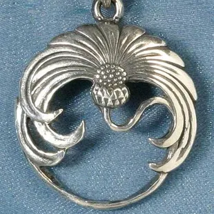 Handmade Chrysanthemum Solid Sterling Silver Pendant