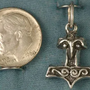 Tiny Thor's Hammer Sterling Silver Pendant