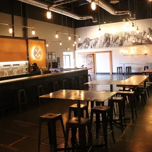 the bar and seating area