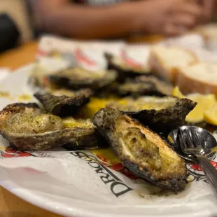 Chargrilled oysters