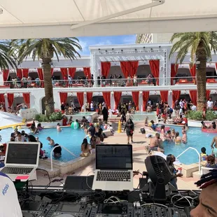 a dj at the pool