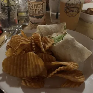 Cranberry/feta Chicken wrap