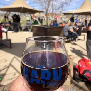 Cold cherry sour. Make Reservations!  Pizzas (light and thin) and chicken wings are also tasty.