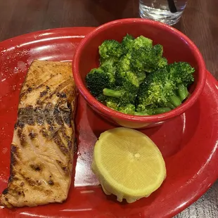Salmon and broccoli