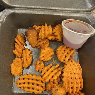 Take out order of sweet potato fries