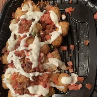 BLT Tots, ordered to go. Pretty good!