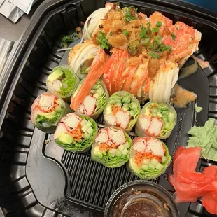 Spring roll &amp; sushi