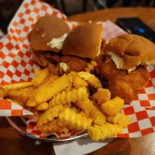 3 fish sliders: mostly batter