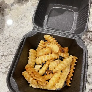 $5 worth of a side of fries....burnt and not worth $5 lolz