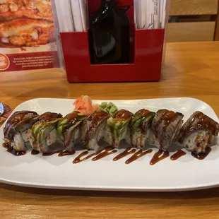 Surf and turf sushi.