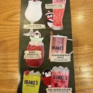 Winter drink menu 1/2