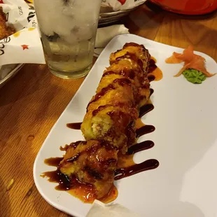 a plate of food on a table