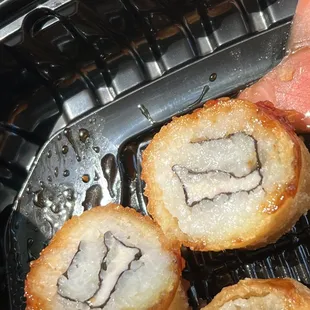 This Was supposed to be a Crab Rangoon Roll but instead I got only rice hardly any Crab or cream cheese