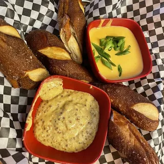 Warm Pretzels and Beer Cheese