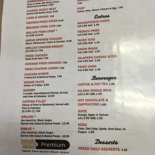 Regular menu (side 2)