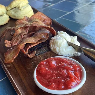 Biscuits Bacon Butter Board