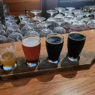 a flight of beers