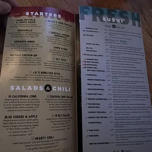 Food menu