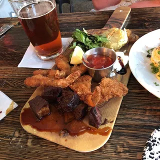 Fried Shrimp & Burnt Ends