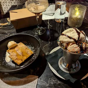 Valentines Day: Bread pudding &amp; sundae