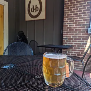 Beautiful day for a beer outside.