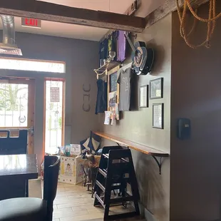Entrance with merchandise