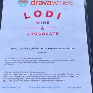 1st stop of the day at the Lodi Wine &amp; Chocolate Event.