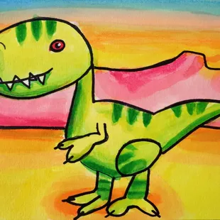 Tim, age 6, Watercolor