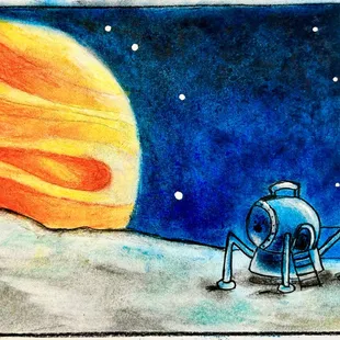 Age 9 , Chalk Pastel