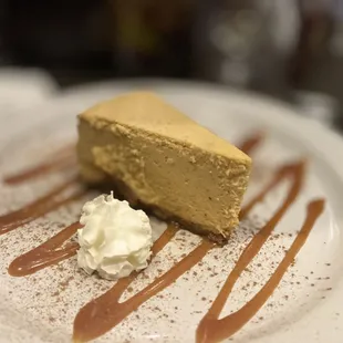 a piece of cheesecake on a plate