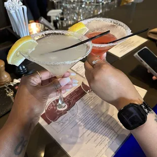 Lemon drop and strawberry drop