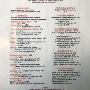Breakfast, lunch, specials, homemade