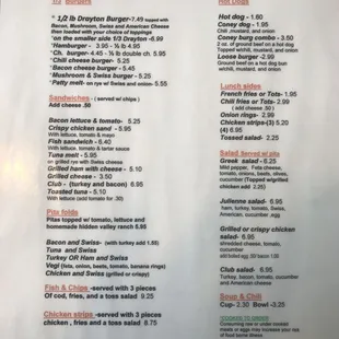 Breakfast, lunch, specials, homemade