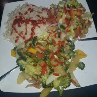 Veggie with rice!Yummy!